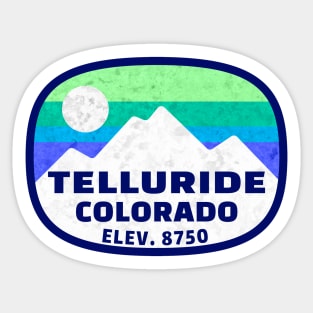 Telluride Colorado Skiing Mountains Ski Hiking Sticker